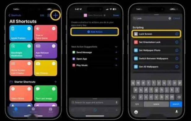 金山苹果14锁屏维修店分享iPhone14升级iOS16.4后如何创建锁屏快捷方式 